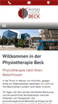 Mobile Screenshot of physiotherapie-beck.de